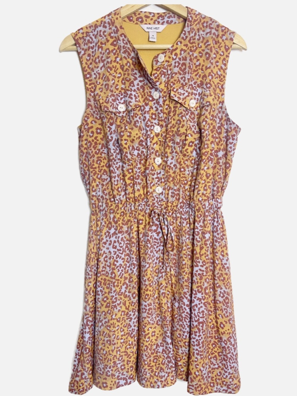 Nine West Sleeveless Leopard print dress M
